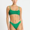 Women Bond-Eye Bikini Tops | Strap Saint Crop|Emerald Tiger