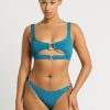 Women Bond-Eye Bikini Tops | Ring Sasha Crop|Ocean Shimmer
