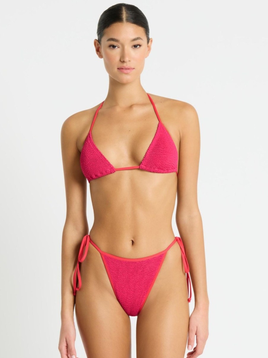 Women Bond-Eye Bikini Tops | Luana Tri|Raspberry
