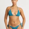 Women Bond-Eye Bikini Tops | Ring Ingrid Triangle|Ocean Shimmer