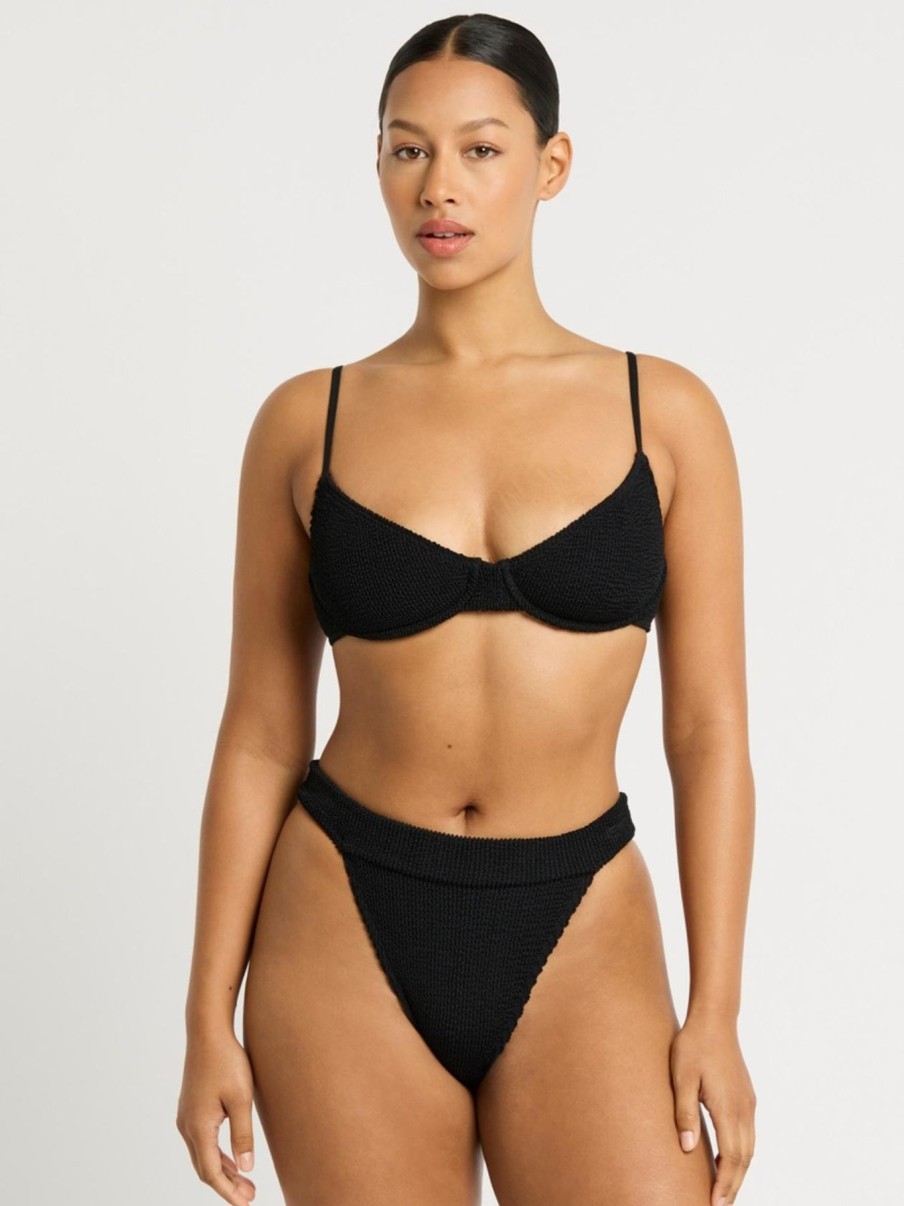 Women Bond-Eye Bikini Tops | Gracie Balconette|Black