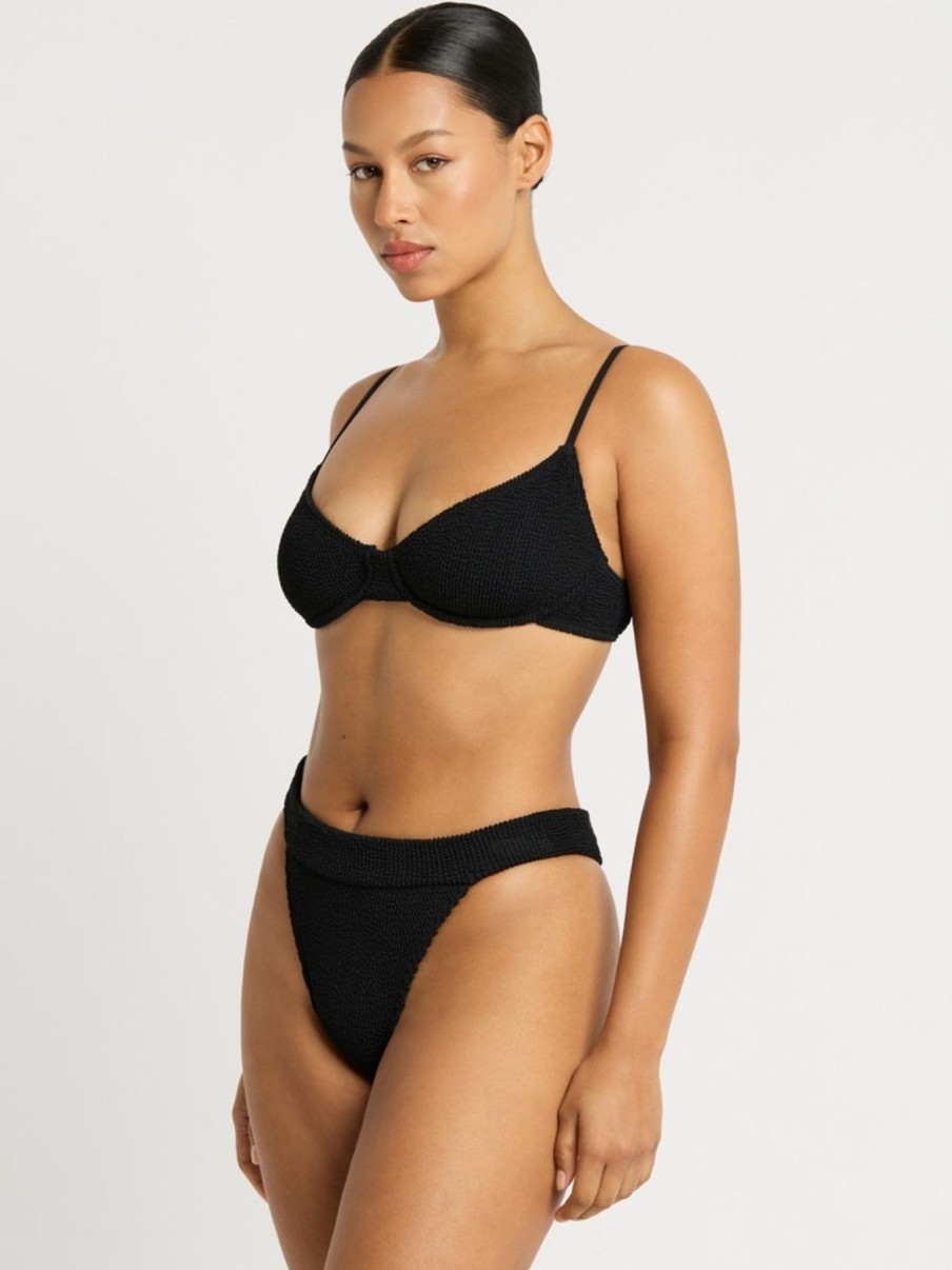 Women Bond-Eye Bikini Tops | Gracie Balconette|Black
