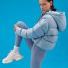 Women Toast Society Jackets | Orbit Puffer-Glazed Space Blue
