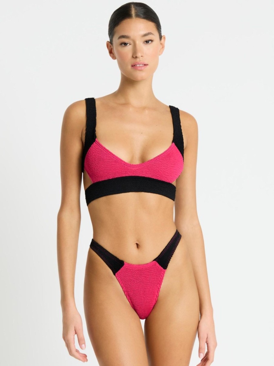 Women Bond-Eye Bikini Bottoms | Splice Scene Brief|Raspberry