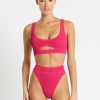 Women Bond-Eye Bikini Tops | Sasha Crop|Raspberry