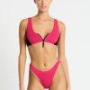 Women Bond-Eye Bikini Tops | Splice Scout Crop|Raspberry
